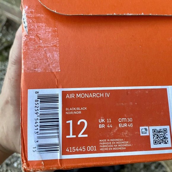 Nike Air Mens Monarch IV Black Training Shoes 12 - Picture 7 of 9